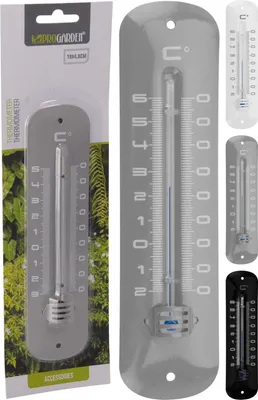 Productafbeelding van Pro Garden thermometer, metalen uitvoering, 19 cm