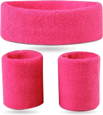 Obrázek produktu pro růžová sada 3 v 1 s čelenkou - jako doplněk ke kostýmu mulleta pro retro neonový karnevalový a maškarní kostým z 80. a 90. let
