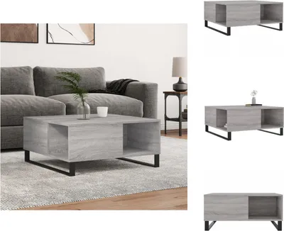 Produktbild von vidaXL Couchtisch Grau Sonoma 80x80x36,5 cm Holzwerkstoff -  Couchtische