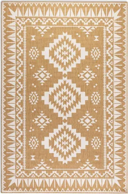 Produktbild von Elle Decoration Gemini In- und Outdoor Wendeteppich Dynamic Ocker