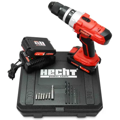 Produktbild von HECHT 1278 Akkuschrauber Set mit 2x 20V Akkus | 16 Stufen | LED | mit Koffer | 6x Bits