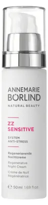 Produktbild von Annemarie Börlind ZZ Sensitive Regenerative Night Cream, Nachtcreme, Frauen, Empflindliche Haut, Gesicht, Anti-Stress, ausgleichend, Regenerierend, Glättend, Beruhigend, 50 ml