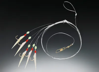 Produktbild von Balzer Fluo Heringsvorfach 1,50m 5 Haken Gr. 6 - Meeresvorfach
