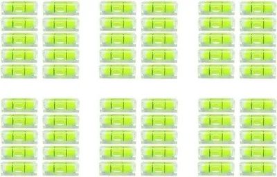 Productafbeelding van Mini Waterpas - Vierkante Niveaus - Objecten Uitlijnen - Duidelijk Zichtbaar - 60 Stuks - Geelgroen