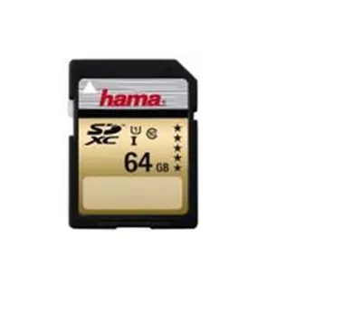 Produktbild von Hama 00104379, 64 GB, SDXC, Klasse 10, 25 MB/s, 20 MB/s, Schwarz