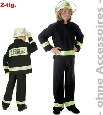 Produktbild von Fritz Fries FRIES - Feuerwehrmann schwarz, 2-tlg., Gr. 128