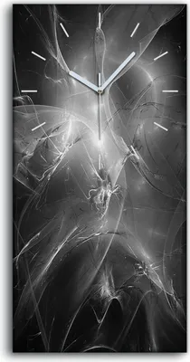 Produktbild von Wanduhr Bürouhr Leinwand Bild Geräuschlos Kunstdruck 30x60 Abstrakte Kunst - weiße Hände
