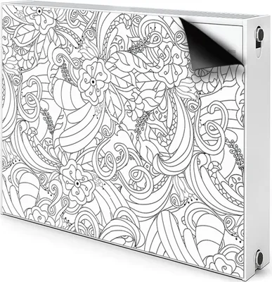 Produktbild von Magnet Verkleidung Abdeckung Heizkörperabdeckung Heizkörperabdeckung 100x60 cm  - Doodle, Muster