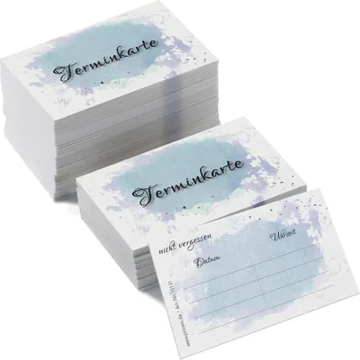 Image de PRICARO Carte de rendez-vous "Aquarelle", 200 pièces