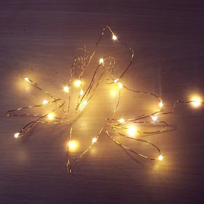Produktbild von 20er LED Lichterkette Kupferdraht warmweiß Batteriebetrieb BI11555