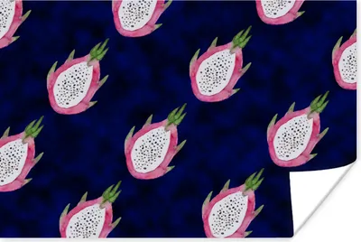 Produktbild von MuchoWow® Poster Drachenfrucht - Blau 90x60 cm - Schlafzimmer