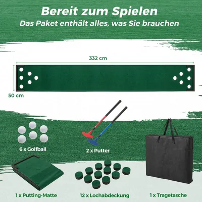 Obrázek produktu pro Sada golfových odpalovačů - nastavitelné puttry, 6 míčků, 12 potahů
