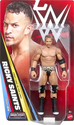 Produktbild von WWE Ricky Saints Actionfigur, Hauptkampf-Serie #164, ca. 15 cm große Sammelfigur, beweglich, 6 Jahr(e), Mehrfarbig, Kunststoff