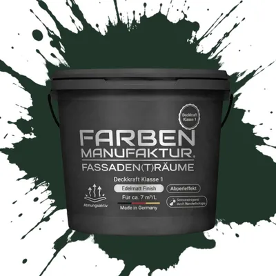 Produktbild von Farben Manufaktur Silikonharz-Fassadenfarbe – Tannengrün RAL 6009 – 5 L