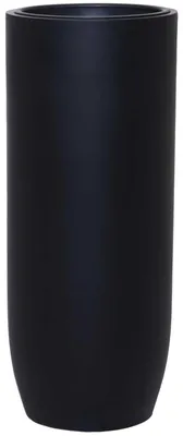Produktbild von VIVANNO Bodenvase Fiberglas SOLERIO Rund, Schwarz matt - 33x80 cm