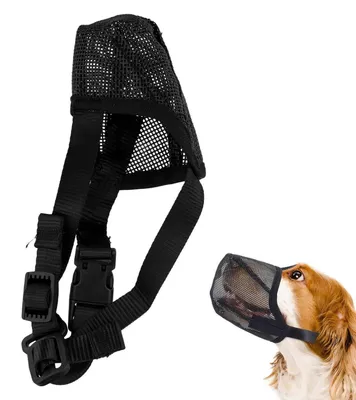 Produktbild von Maulkorb für Hunde, Weicher Netzmaulkorb, Verstellbar, Atmungsaktiv, XS