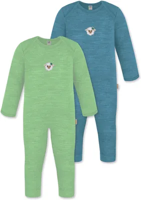 Produktbild von normani 2er Pack Baby Merino Strampler