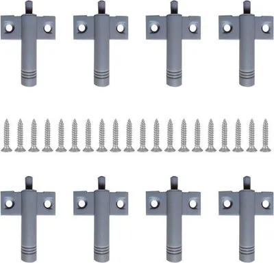 Immagine prodotto di Maniglie per armadi da cucina con chiusura ammortizzata, grigio, 10 pezzi, Silent Close