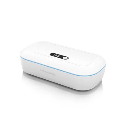 Produktbild von UV Desinfektionsbox mit Digitalanzeige – USB-betrieben – UV-Handy-Desinfektionsmittel für Mobiltelefone, Masken und Nagelwerkzeuge, inklusive 2 Tropfer