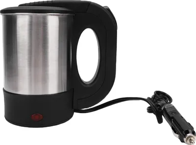 Produktbild von 12V Auto Wasserkocher 500ML Warmwasserbereiter Kessel Edelstahl Tragbare Reise Kaffee Teekanne Elektrisch für Caravan Camping Fahrzeug