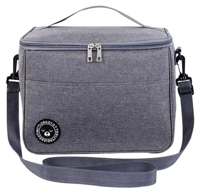 Produktbild von 6,4L Kühltasche Klein, Lunchtasche für Damen und Herren, Isoliertasche, Faltbare Kühltasche für Unterwegs, Picknicks, Arbeit, Schule, Grau
