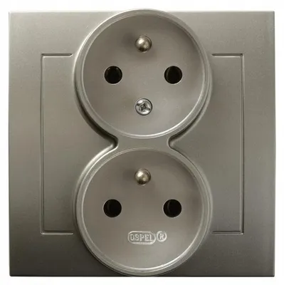 Obrázek produktu pro Ospel GP-2WC/45, Saténová ocel, IP20, 16 A, 88 mm, 45 mm, 87 mm