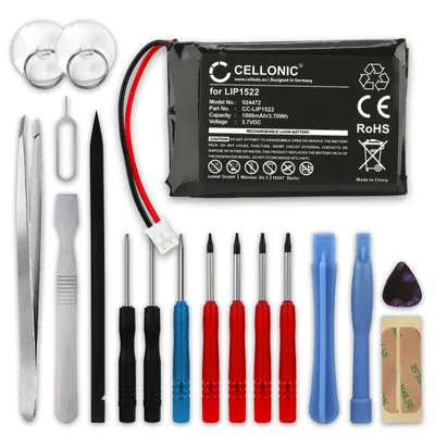 Immagine prodotto di CELLONIC 1x Batteria per Consolle giochi Compatibile con Sony Dualshock 4 V2, KCR1410, CUH-ZCT2, LIP1522 – (1000mAh, 3.7V) + Set di strumento