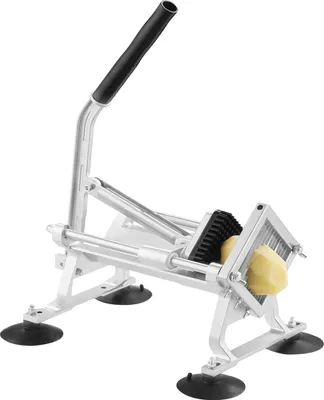 Produktbild von Gewerblicher Gemüseschneider, 1/4-Zoll-Obstschneider, Gemüseschneider aus Edelstahl und Aluminiumlegierung, manueller Schneider mit rutschfesten Füßen, für Radieschen, Zwiebeln, Kartoffeln, Zitronen