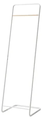 Standgarderobe TOWER, Weiß, Stahl/Holz, 40x140x40 cm