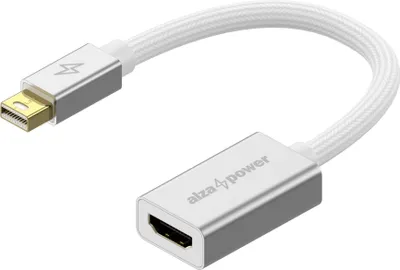 Obrázek produktu pro AlzaPower AluCore Mini DisplayPort (M) to HDMI (F) 4K 30Hz stříbrný
