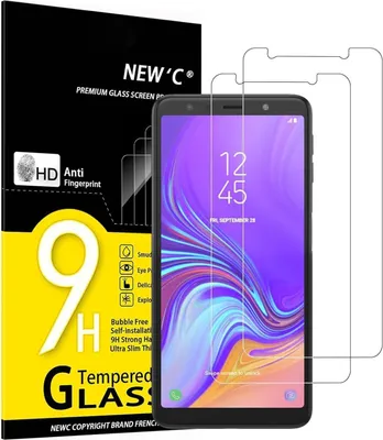 Obrázek produktu pro Pancéřové ochranné sklo Samsung A7 2018 2 kusy ultračisté s tvrdostí 9H