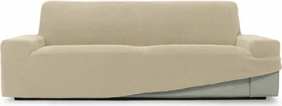 Produktbild von SOFASKINS® Super Stretch Sofabezug, Sofabezug de 4 Sitzer, Atmungsaktiv, Komfortabel und Langlebig, Einfach de zu installieren, Maße (230-270 cm), Farbe Beige