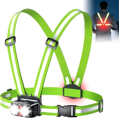 Productafbeelding van Hardlooplamp 800 lumen - Met achterlicht - 7+2 standen - Verstelbare bundel