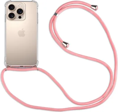 Produktbild von Handykette für Apple iPhone 16 Pro – Handyhülle mit Band & Kordel Rosa