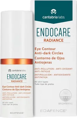 A product shot of an eye contour cream and its packaging.