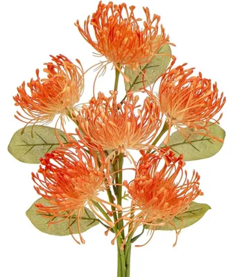Immagine prodotto di Fiori artificiali, crisantemi, 6 pezzi, colore arancione, stelo flessibile, altezza 30 cm
