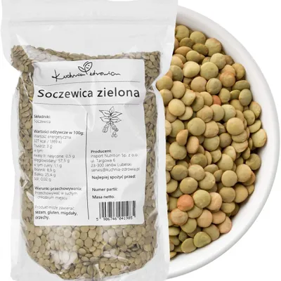 Produktbild von Linsen grün 1 kg - bissfest, vielseitig - für Salate, Suppen und Eintöpfe