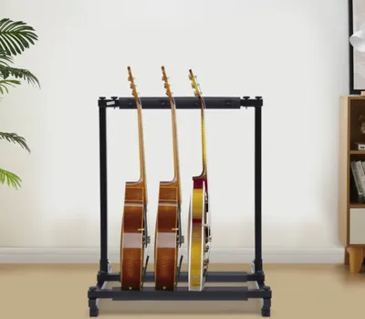 Image de Support pour guitare à 3 étages  Support pour guitare  Support pour guitare électrique  Support pour basse électrique, noir