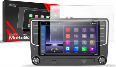 Produktbild von Matte Autodisplayfolie für 2DIN 7" Volkswagen Skoda Seat, Grizz Protector