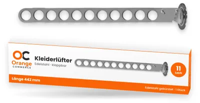 Produktbild von Edelstahl Kleiderlüfter Garderobenhaken Kleiderhaken Wäschestange klappbar Haken 11-Loch