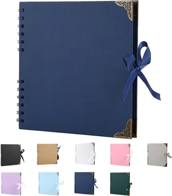 Imagen del producto de Álbum de fotos para scrapbooking, con 60 páginas, de 20,5 x 20,5 cm, de tapa dura, ideal para la familia