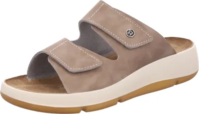 Produktbild von Rohde Damen Pantolette Leder Clog Klettverschluss Pignola 1750, Größe:40 EU, Farbe:Braun