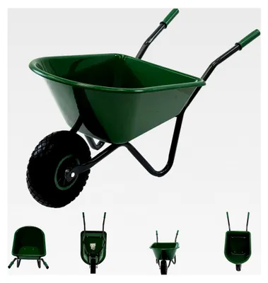 Produktbild von Kinderschubkarre grün 3,6 kg 40 kg Traglast Stahl Kunststoff Vollgummirad