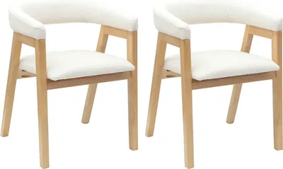 Immagine prodotto di vidaXL Sedie da pranzo, 2 pezzi, legno massello di gomma naturale, 54 x 57 x 73 cm