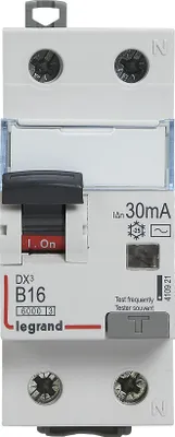 Obrázok produktu pre 2P B 16A 30mA DX3 Diferenciálny istič Legrand 410921