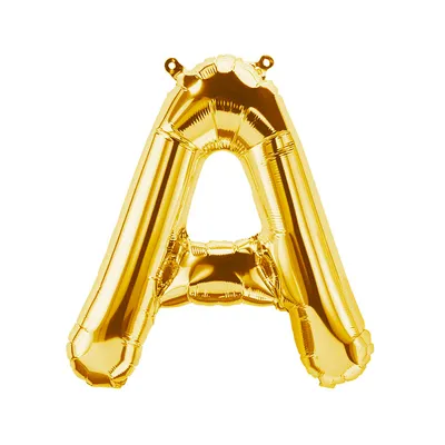 Produktbild von Folienballon Buchstabe A, gold, ca. 80 cm, für Luftbefüllung