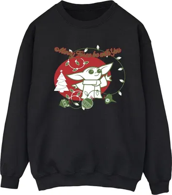 Produktbild von Star Wars The Mandalorian - "Force Be With You" Sweatshirt für Damen BI39419 (L) (Schwarz)