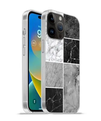 Produktbild von MuchoWow® Handyhülle Schutzhülle Hülle für Apple iPhone 14 Pro - Softcase Marmor - Schwarz - Weiß Silikon Softcase Handy Hülle - Umschlag