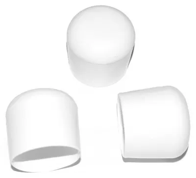 Produktbild von 25 x Kappe für Rundrohr D=25 / 26 mm L= 24 mm weiss PVC