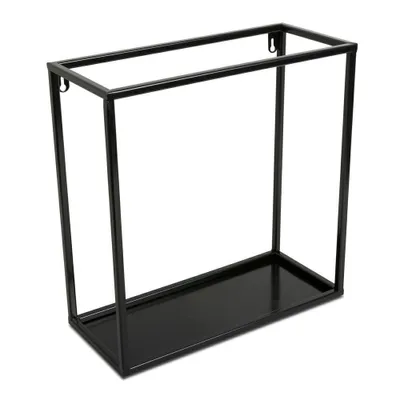 Produktbild von Wandregal, Hängeregal Metall Aufhängen, Rechteckig, Loft, Schwarz, 35 cm